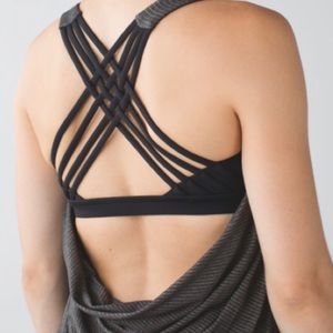 Lululemon Wild Tank in Heathered Black / Black